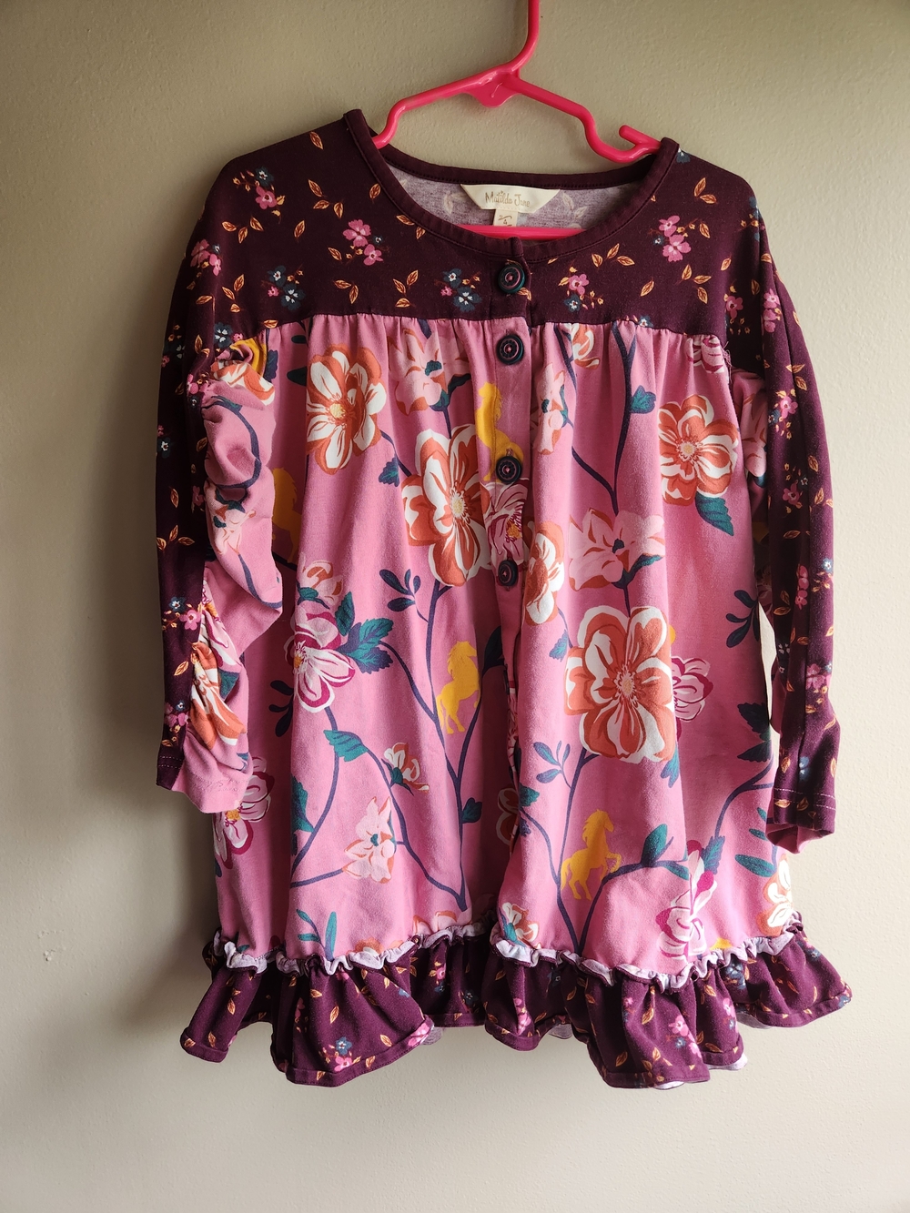 Matilda Jane Pink & Plum Floral Button-Front Tunic